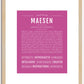 Maesen | Name Art Print