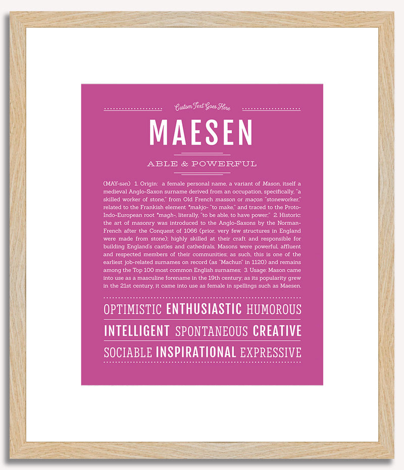 Maesen | Name Art Print