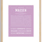 Maesen | Name Art Print