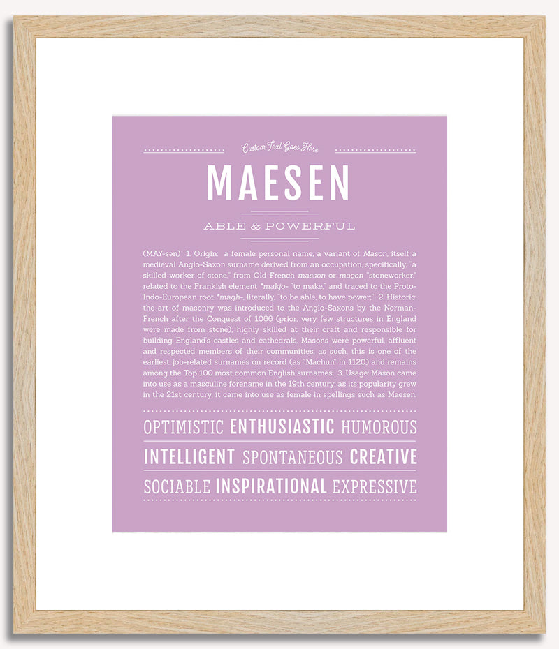 Maesen | Name Art Print