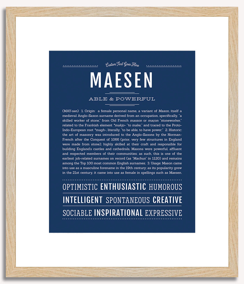 Maesen | Name Art Print