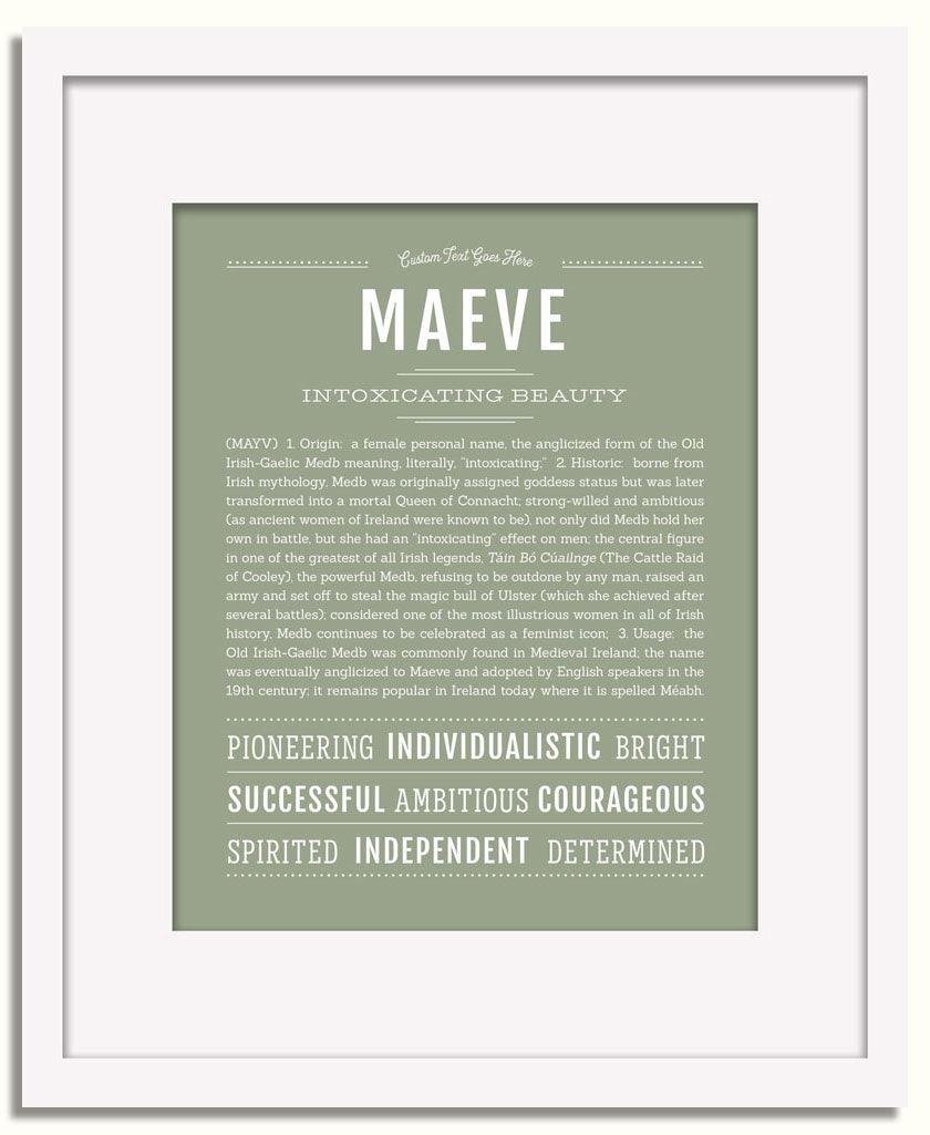 Frame Options | Sage | White Frame, Matted