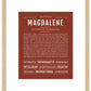 Magdalene | Name Art Print