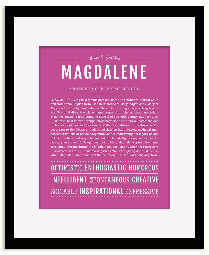 Frame Options | Dark Pink | Maple Frame, Matted