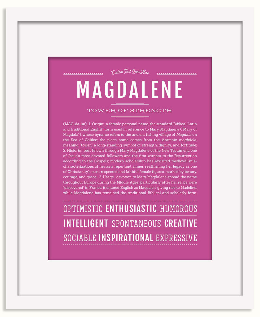 Frame Options | Dark Pink | Black Frame, Matted