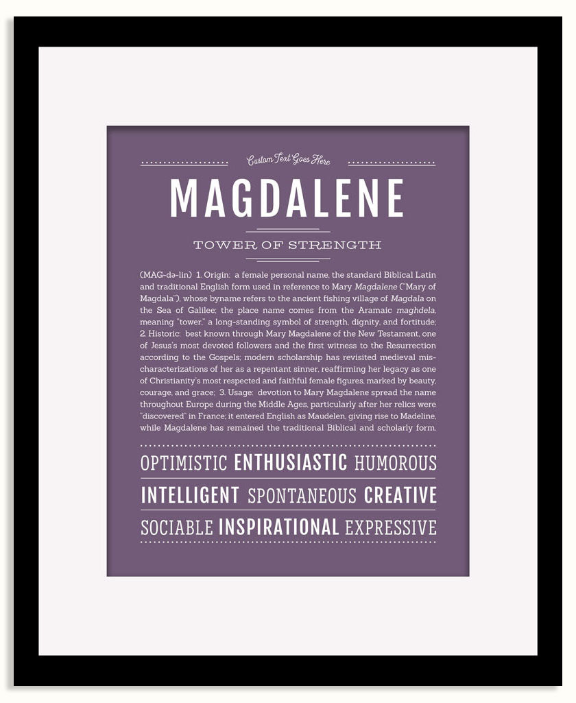 Frame Options | Deep Purple | Maple Frame, Matted