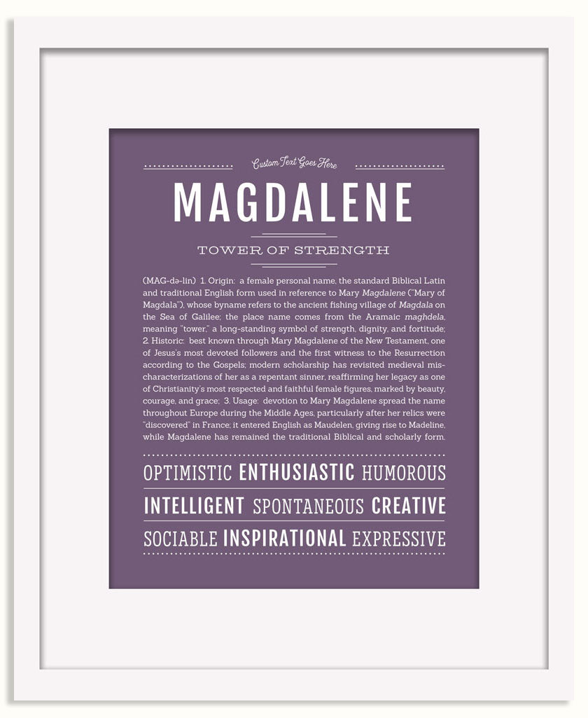 Frame Options | Deep Purple | Black Frame, Matted