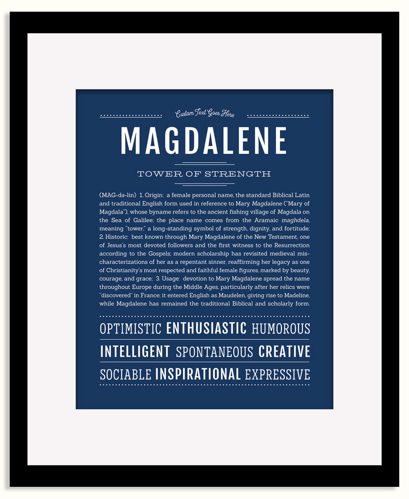 Frame Options | Midnight Blue | Maple Frame, Matted