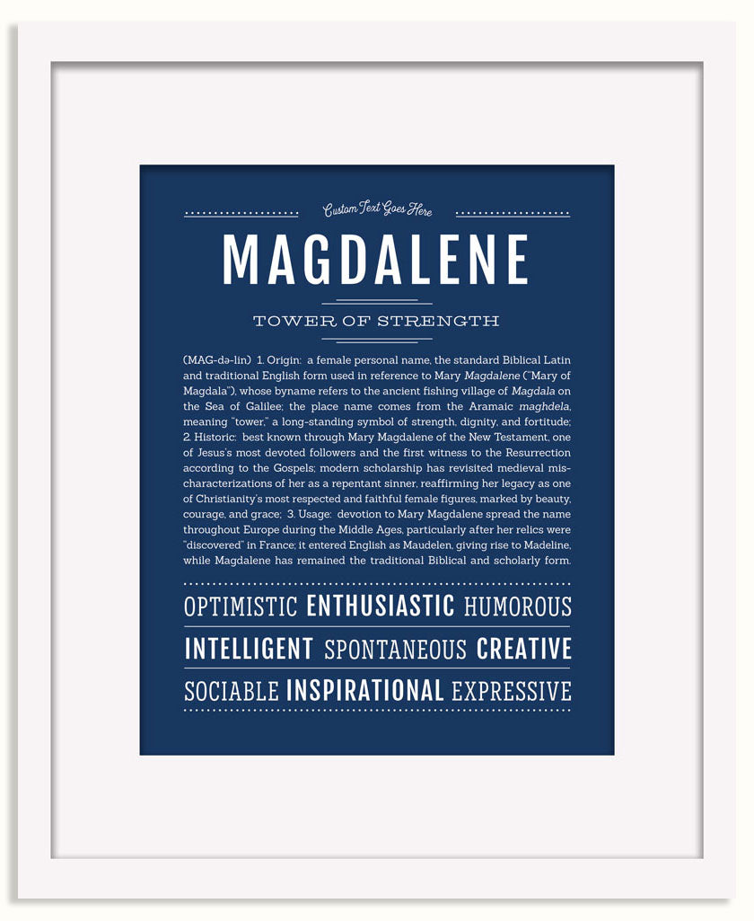 Frame Options | Midnight Blue | Black Frame, Matted