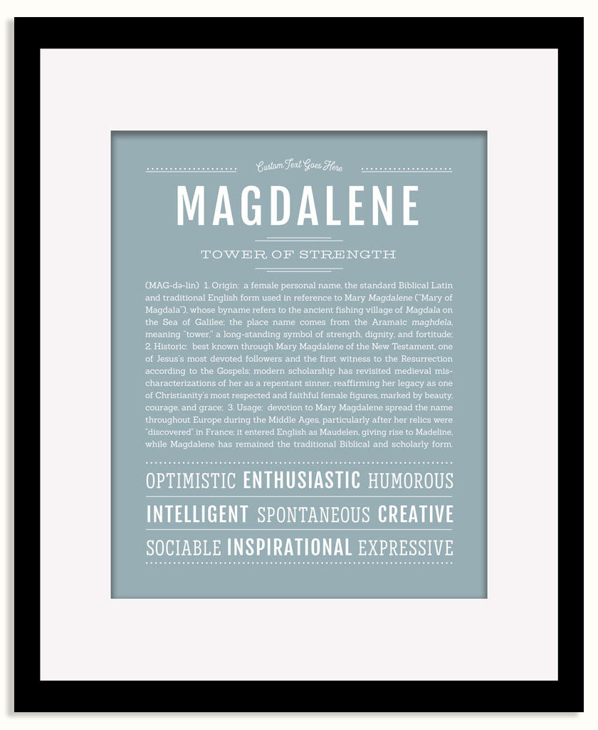 Frame Options | Powder Blue | Maple Frame, Matted