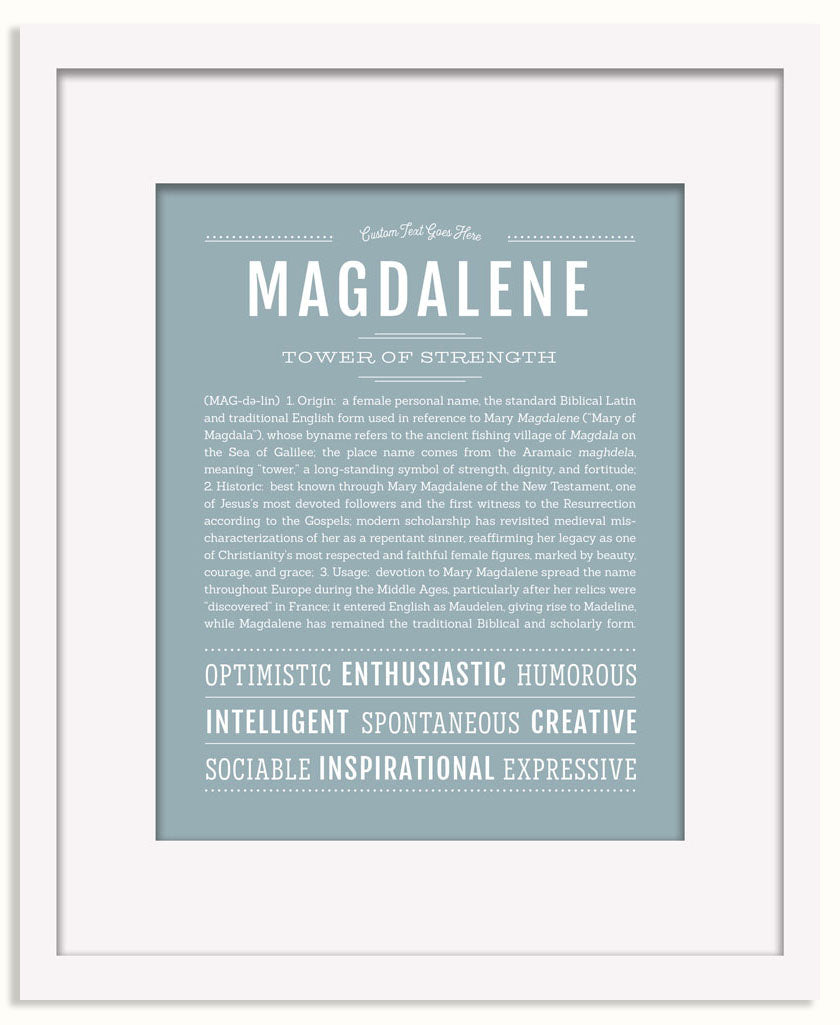 Frame Options | Powder Blue | Black Frame, Matted