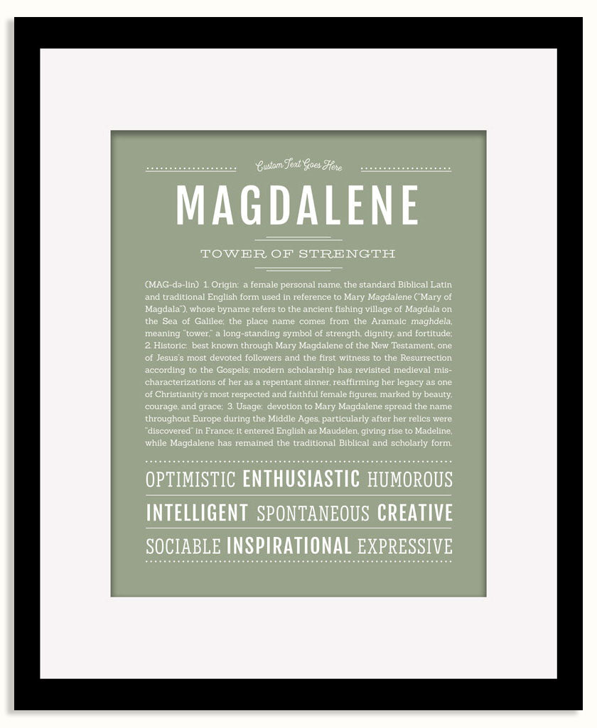 Frame Options | Sage | Maple Frame, Matted