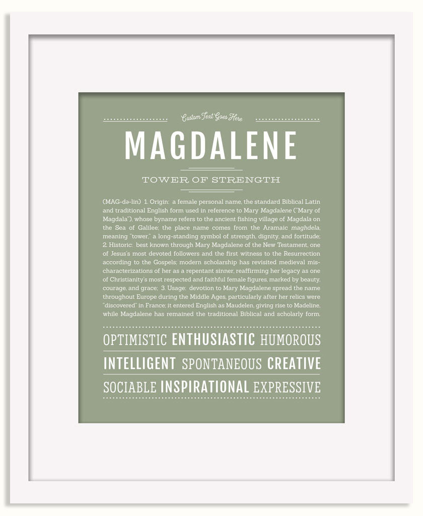 Frame Options | Sage | Black Frame, Matted