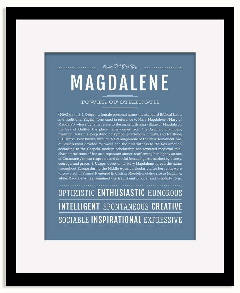 Frame Options | Steele Blue | Maple Frame, Matted