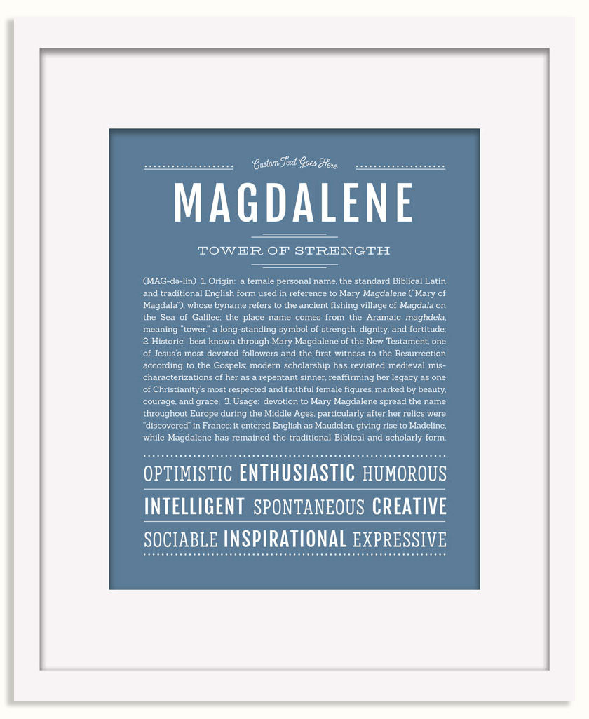 Frame Options | Steele Blue | Black Frame, Matted