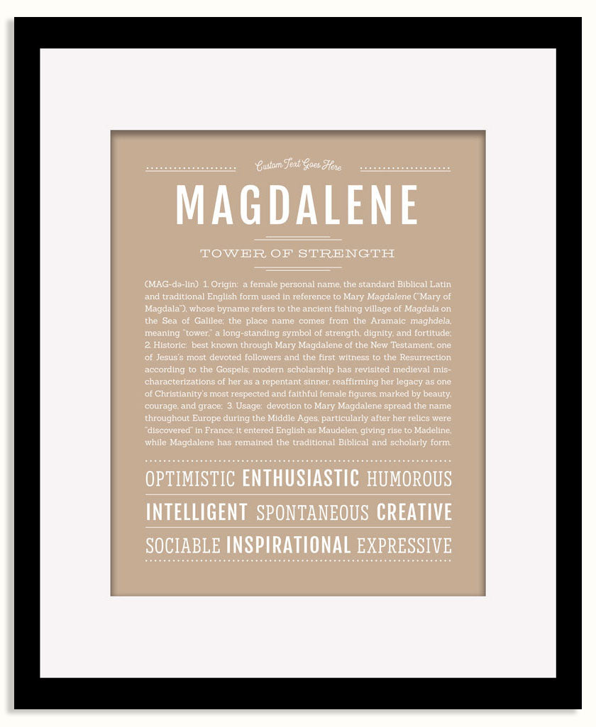 Frame Options | Tan | Maple Frame, Matted