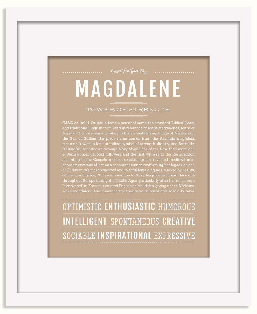 Frame Options | Tan | Black Frame, Matted