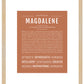 Magdalene | Name Art Print
