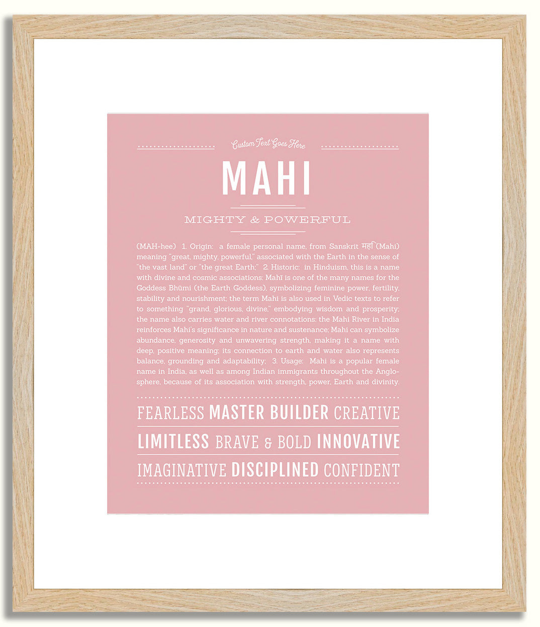 Mahi | Name Art Print