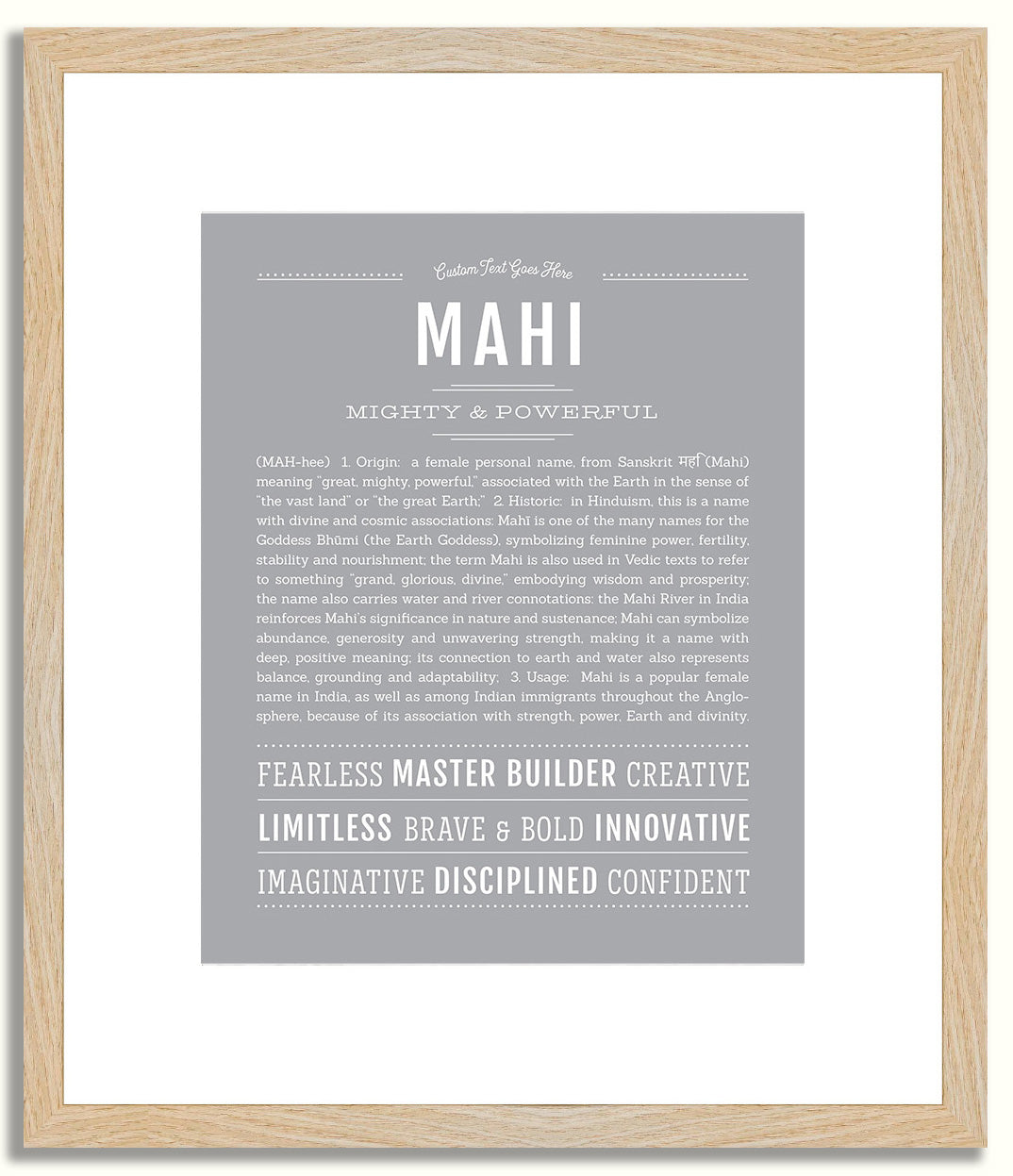 Mahi | Name Art Print