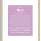 Mahi | Name Art Print