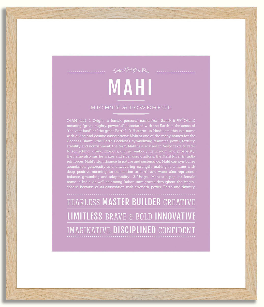Mahi | Name Art Print