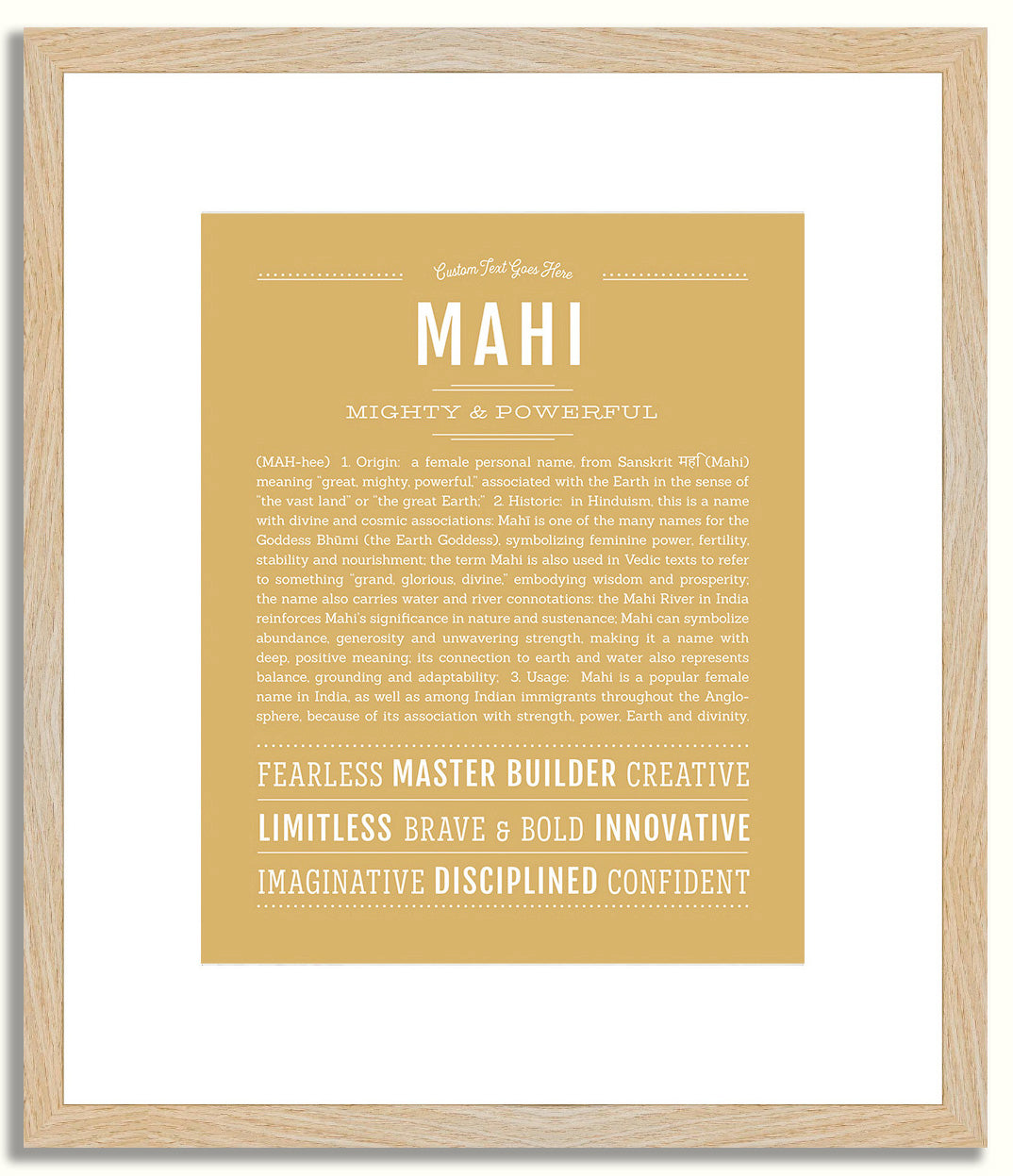 Mahi | Name Art Print