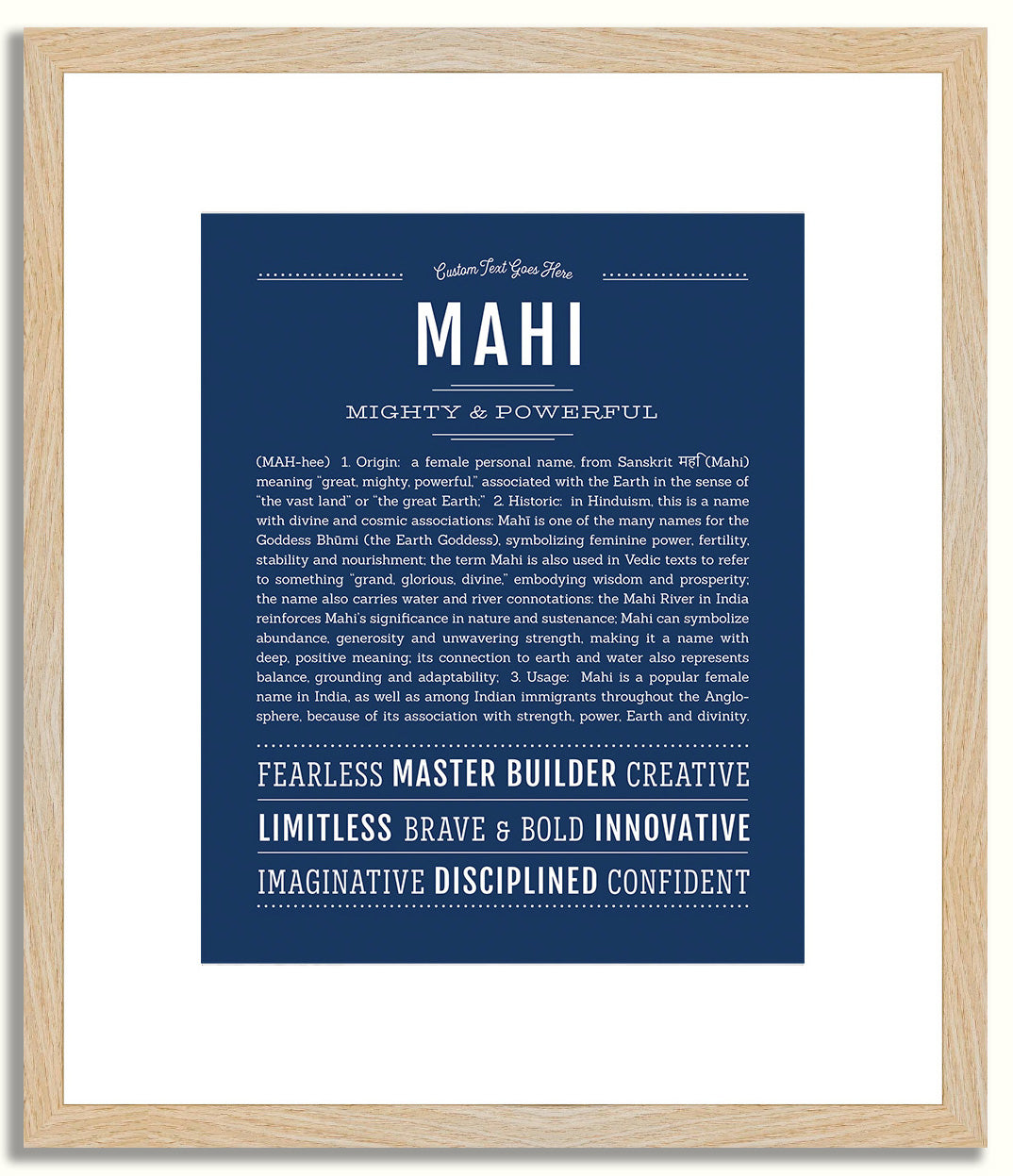 Mahi | Name Art Print