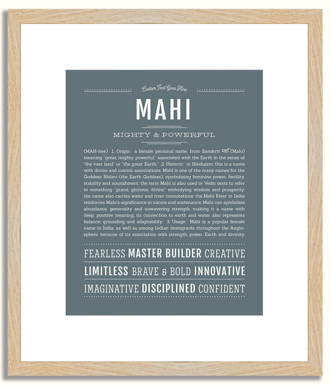 Mahi | Name Art Print