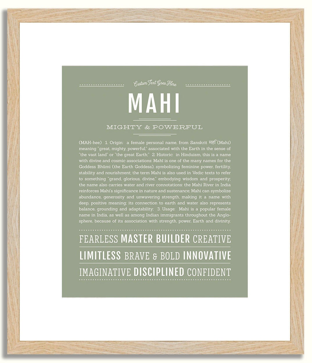 Mahi | Name Art Print