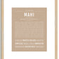 Mahi | Name Art Print