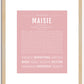 Maisie | Name Art Print