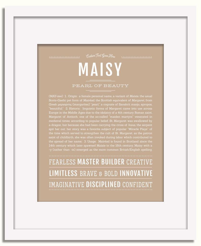 Frame Options | Tan | White Frame, Matted