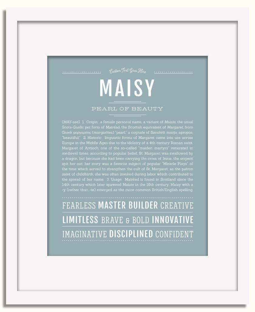 Frame Options | Powder Blue | White Frame, Matted