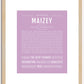 Maizey | Name Art Print