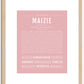 Maizie | Name Art Print