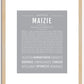 Maizie | Name Art Print