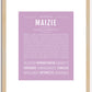 Maizie | Name Art Print