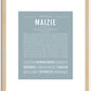 Maizie | Name Art Print