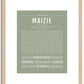 Maizie | Name Art Print