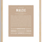 Maizie | Name Art Print