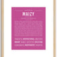 Maizy | Name Art Print