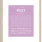 Maizy | Name Art Print