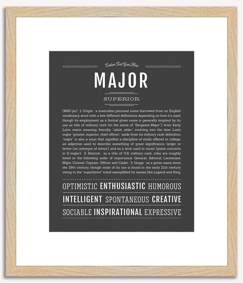 Major | Name Art Print