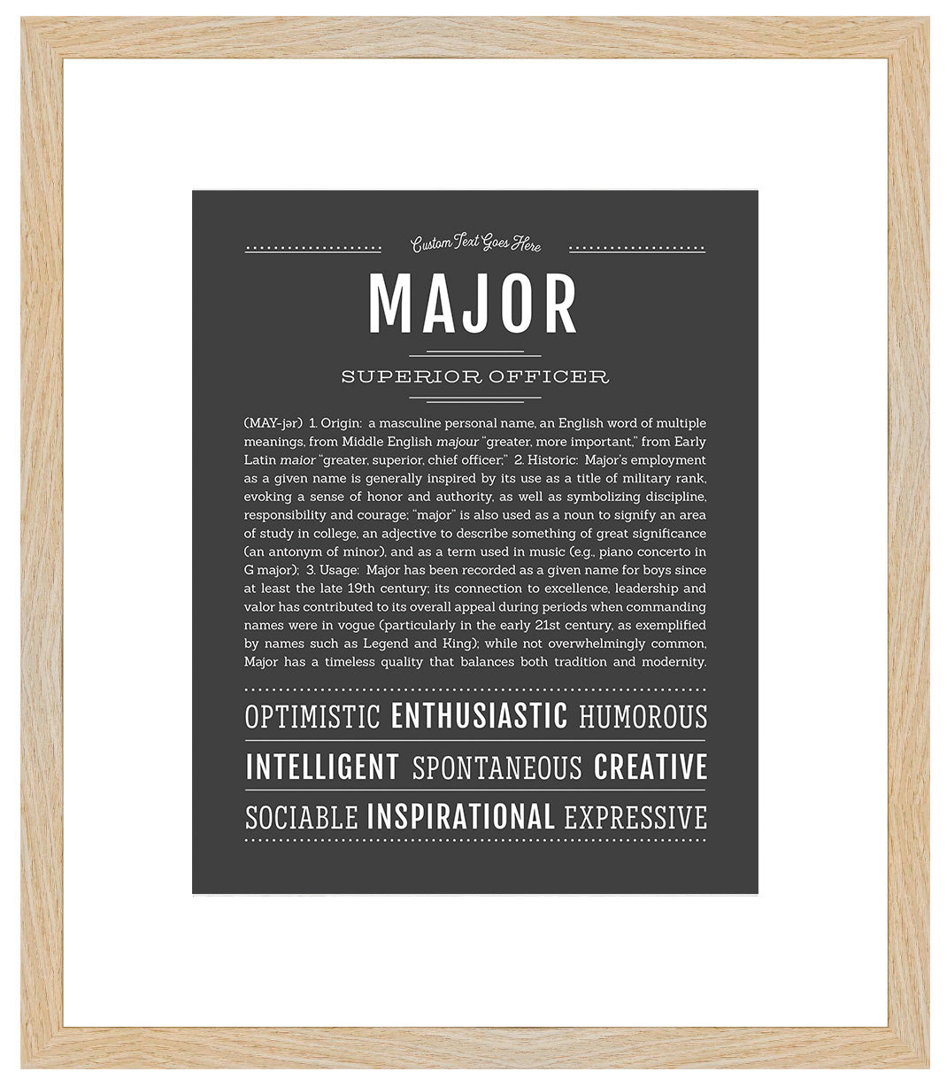 Frame Options | Charcoal Gray | Maple Frame, Matted