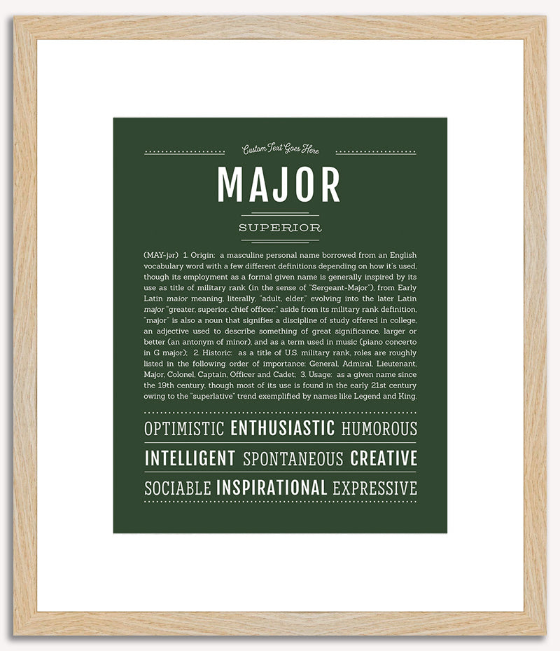 Major | Name Art Print