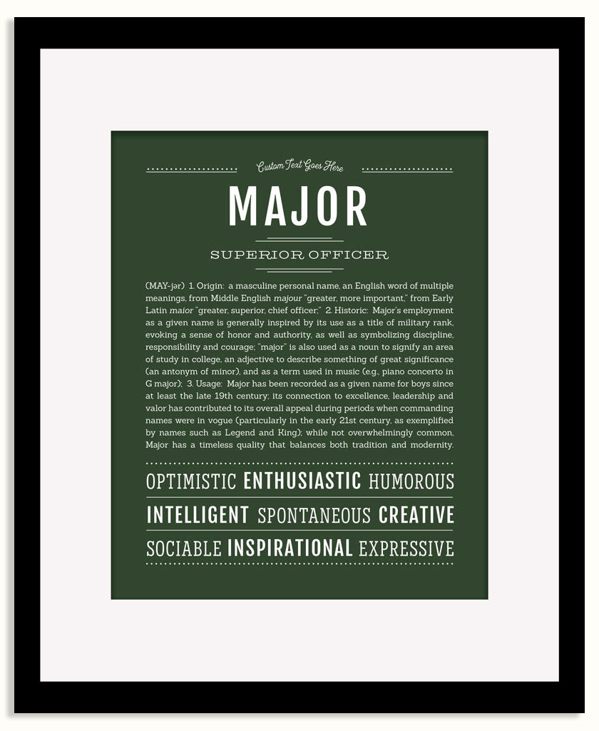 Frame Options | Deep Forest | Black Frame, Matted