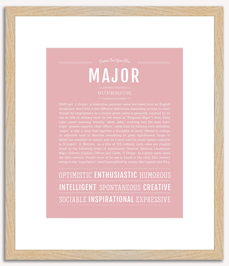 Major | Name Art Print