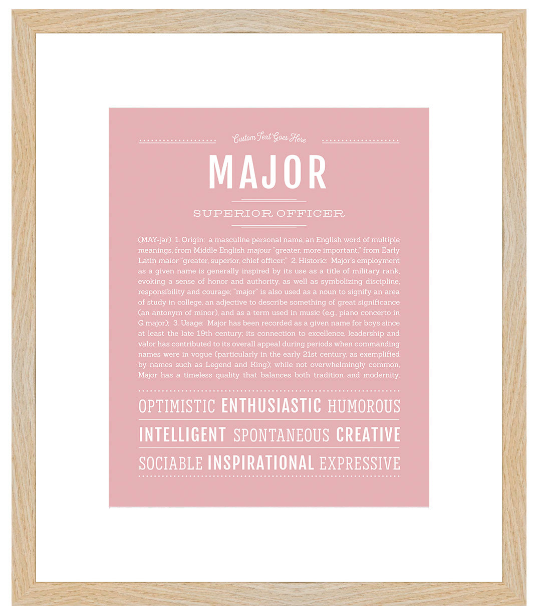 Frame Options | Dusty Rose | Maple Frame, Matted