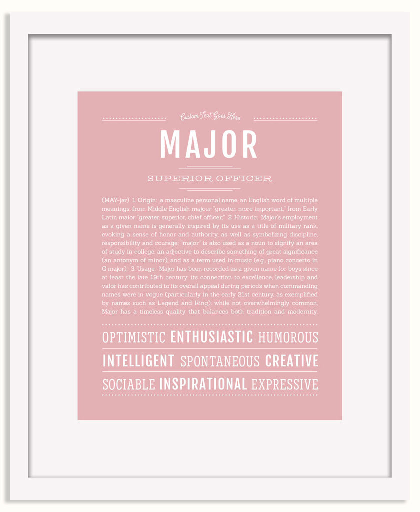 Frame Options | Dusty Rose | White Frame, Matted